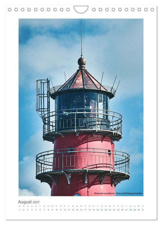 Produktbild: Leuchtt&uuml;rme an der Nordseek&uuml;ste (Wandkalender 2027 DIN A4 hoch), CALVENDO Monatskalender