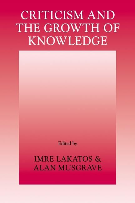 Produktbild: Criticism and the Growth of Knowledge: Volume 4