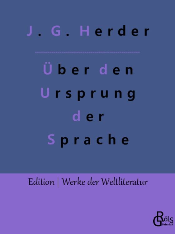 Produktbild: Abhandlung über den Ursprung der Sprache