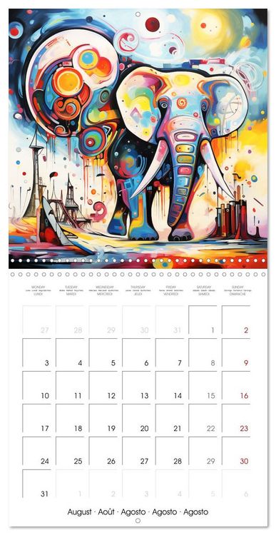 Produktbild: Symphonie animale color&eacute;e (Calendrier mural carr&eacute; 2026 30x30 cm) Calendrier double avec une page pour vos prises de notes