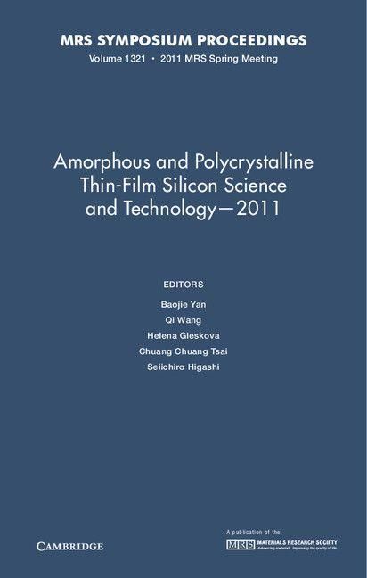 Produktbild: Amorphous and Polycrystalline Thin-Film Silicon Science and Technology-2011