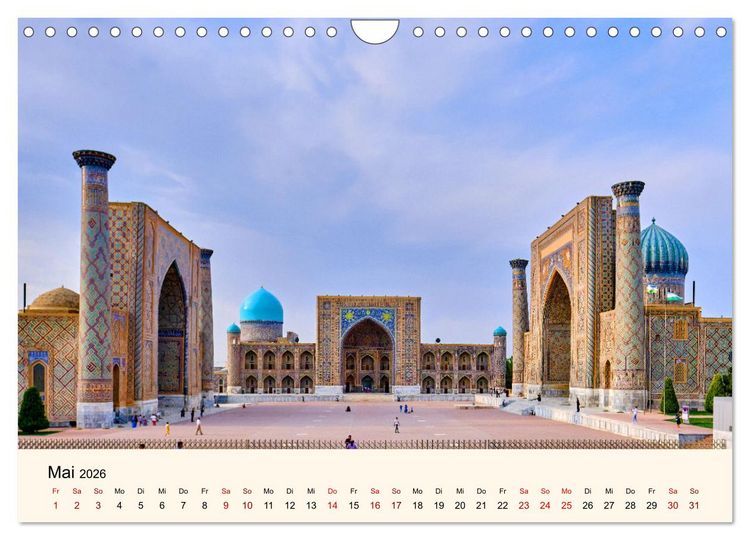 Produktbild: Zentralasien - Entlang der alten Seidenstra&szlig;e (Wandkalender 2026 DIN A4 quer), CALVENDO Monatskalender