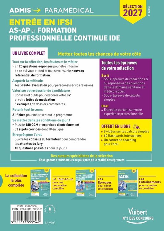 Produktbild: Entree en Ifsi Pour As Ap et Formation Professionnelle Continue Fpc:
