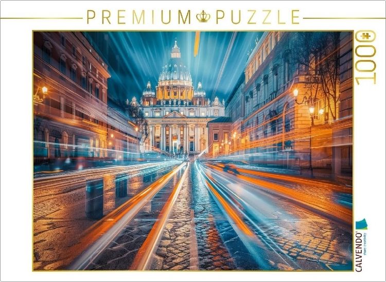 Produktbild: CALVENDO Puzzle Der Petersdom in Rom - Phantasmagorisch | 1000 Teile Lege-Gr&ouml;&szlig;e 64x48cm Foto-Puzzle f&uuml;r gl&uuml;ckliche Stunden