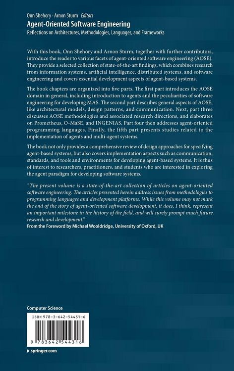 Produktbild: Agent-Oriented Software Engineering