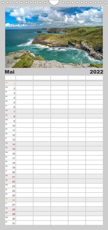 Produktbild: Familienplaner Foto-Momente S&uuml;d-England - Magische Orte (Wandkalender 2022 , 21 cm x 45 cm, hoch)