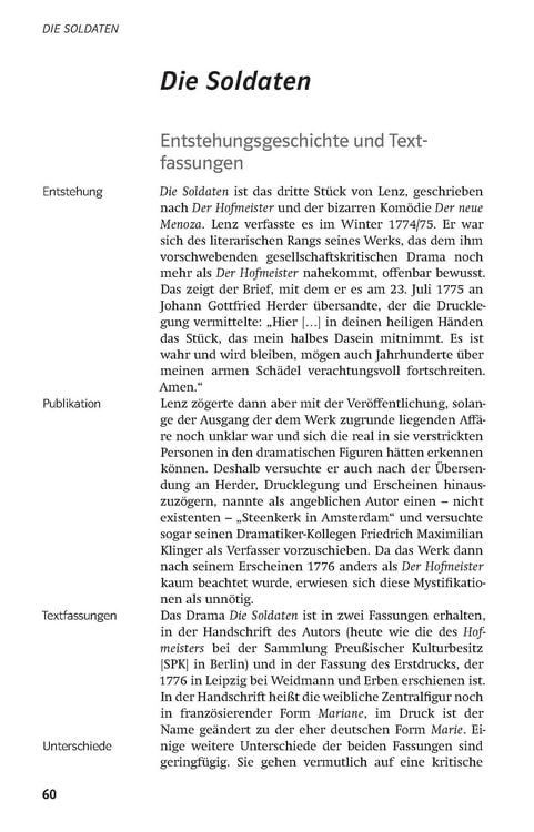 Produktbild: Klett Lekt&uuml;rehilfen J. M. R. Lenz, Der Hofmeister/Die Soldaten