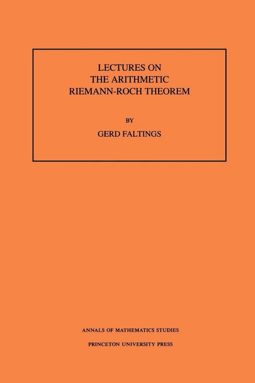 Produktbild: Lectures on the Arithmetic Riemann-Roch Theorem