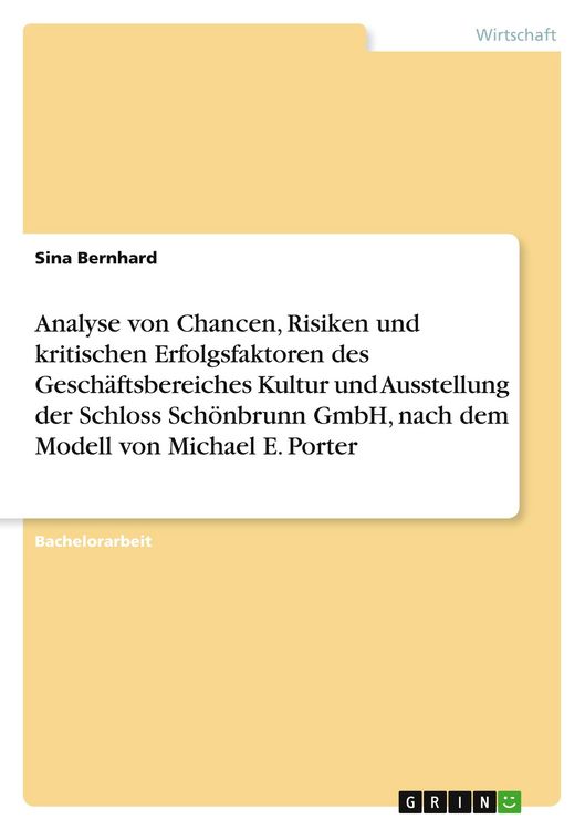Produktbild: Analyse von Chancen, Risiken und kritischen Erfolgsfaktoren des Gesch&auml;ftsbereich
