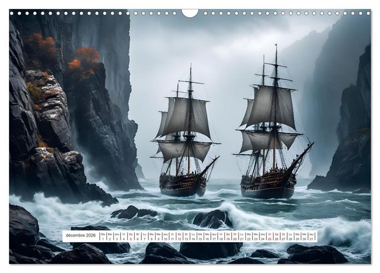 Produktbild: Les voiles et la mer (Calendrier mural 2026 DIN A3 vertical), CALVENDO calendrier mensuel