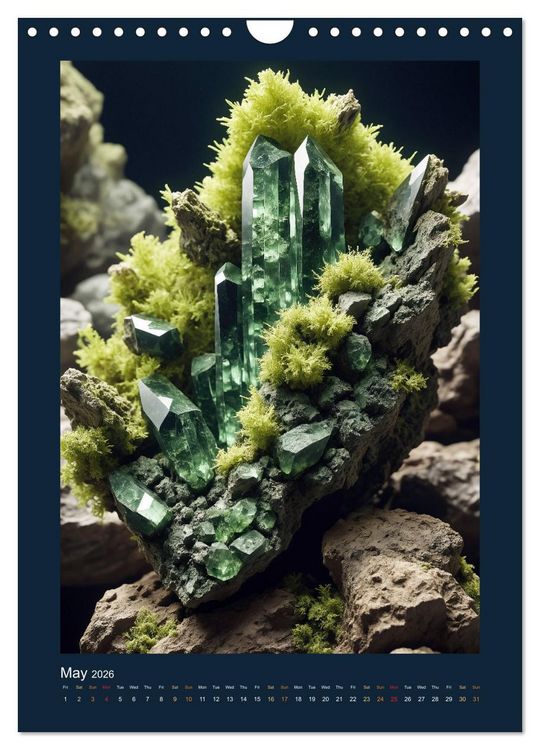 Produktbild: Fantastic Minerals - Mysterious Treasures (Wall Calendar 2026 DIN A4 portrait), CALVENDO 12 Month Wall Calendar
