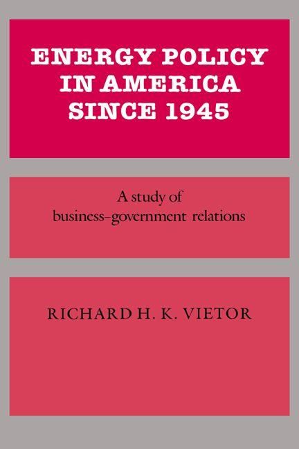 Produktbild: Energy Policy in America Since 1945