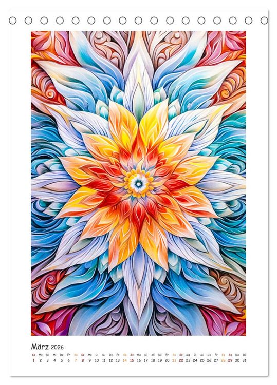 Produktbild: Zauberhafte Mandalas (Tischkalender 2026 DIN A5 hoch), CALVENDO Monatskalender