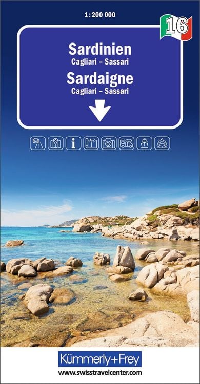 Produktbild: K&uuml;mmerly+Frey Regional-Strassenkarte 16 Sardinien 1:200.000