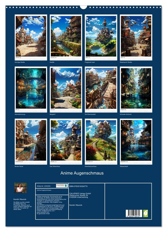 Produktbild: Anime Augenschmaus (Wandkalender 2026 DIN A2 hoch), CALVENDO Monatskalender