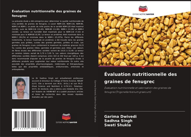Produktbild: &Eacute;valuation nutritionnelle des graines de fenugrec