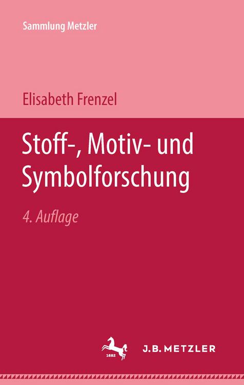 Produktbild: Stoff-, Motiv- und Symbolforschung