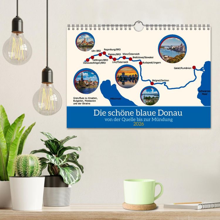 Produktbild: Die sch&ouml;ne blaue Donau (Wandkalender 2026 DIN A4 quer), CALVENDO Monatskalender
