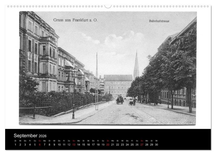 Produktbild: FFO-Geschichten. Historische Ansichtskarten aus Frankfurt (Oder) (hochwertiger Premium Wandkalender 2026 DIN A2 quer), Kunstdruck in Hochglanz