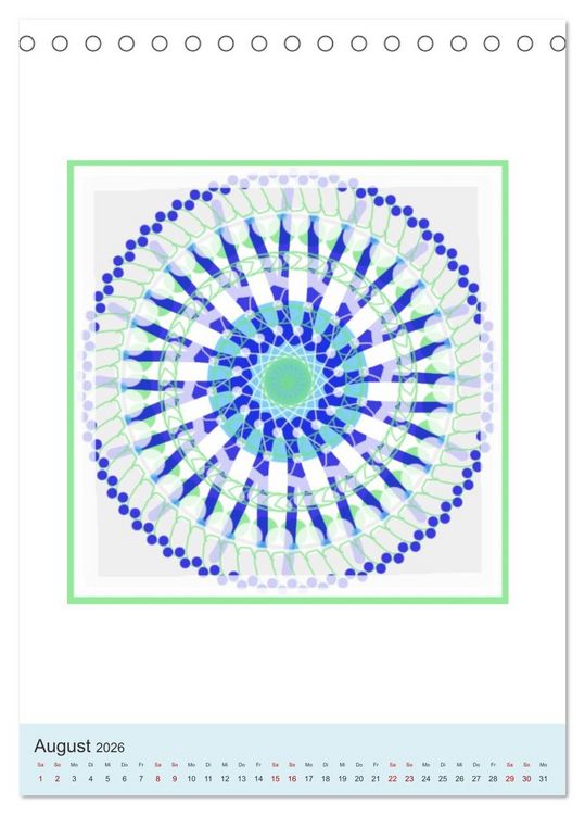 Produktbild: Transluzent-Mandalas (Tischkalender 2026 DIN A5 hoch), CALVENDO Monatskalender