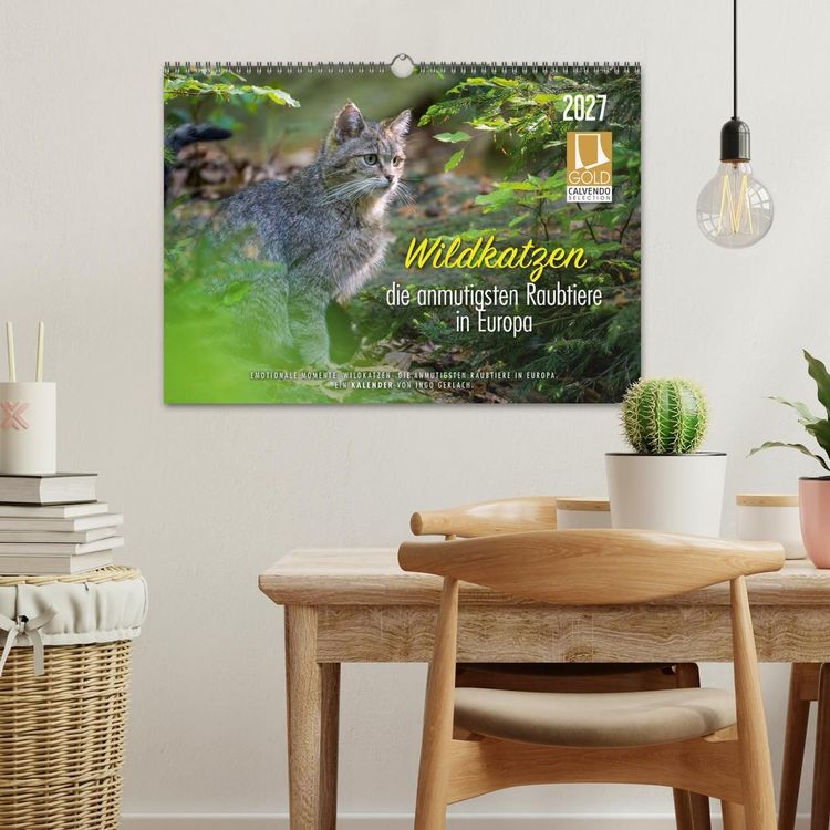 Produktbild: Wildkatzen - die anmutigsten Raubiere in Europa. (Wandkalender 2027 DIN A3 quer), CALVENDO Monatskalender