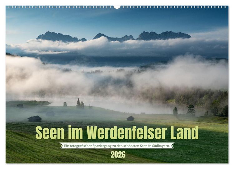 Produktbild: Seen im Werdenfelser Land (Wandkalender 2026 DIN A2 quer), CALVENDO Monatskalender