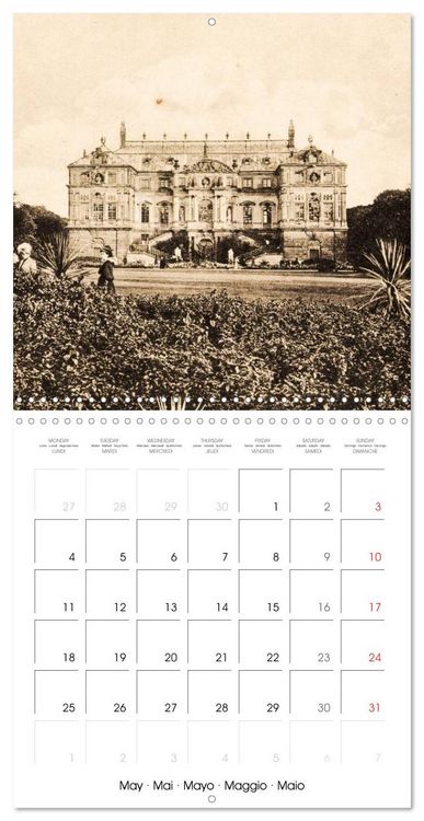 Produktbild: Souvenirs de Dresde : Cartes postales historiques de la ville (Calendrier mural carr&eacute; 2026 30x30 cm) Calendrier double avec une page pour vos prises de notes