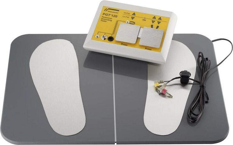 Produktbild: Wolfgang Warmbier PGT&reg;120 ESD-Testger&auml;te-Set Personenerdung inkl. Fu&szlig;platte, inkl. Werkskalibrierschein