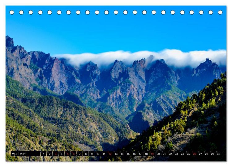 Produktbild: La Palma - Landschaften und Meer (Tischkalender 2026 DIN A5 quer), CALVENDO Monatskalender