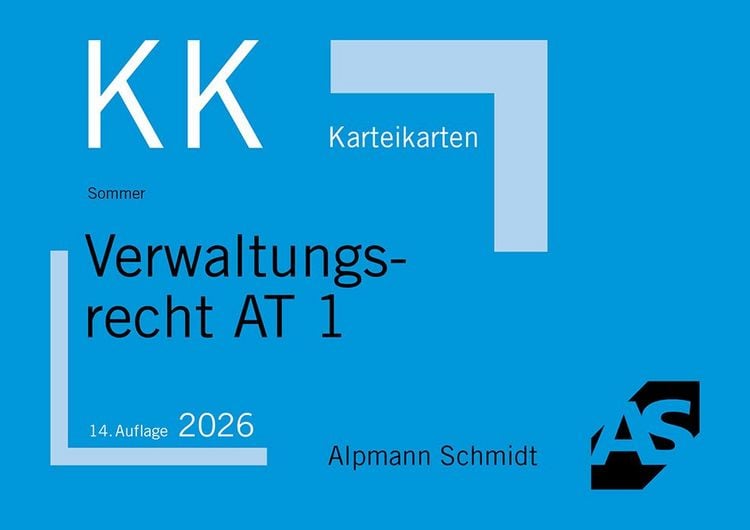 Produktbild: Karteikarten Verwaltungsrecht AT 1