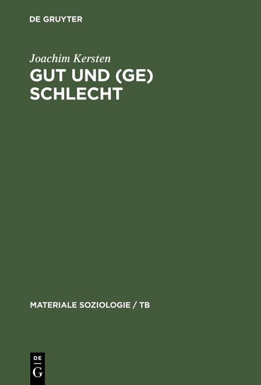 Produktbild: Gut und (Ge)schlecht