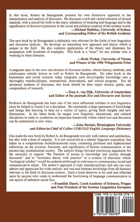 Produktbild: New Foundations for a Science of Text and Discourse