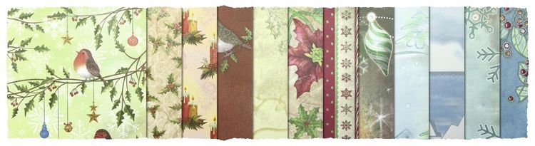 Produktbild: URSUS Spezialpapiere Design Paper Pack Glitter Cosy Holidays, 30 Blatt