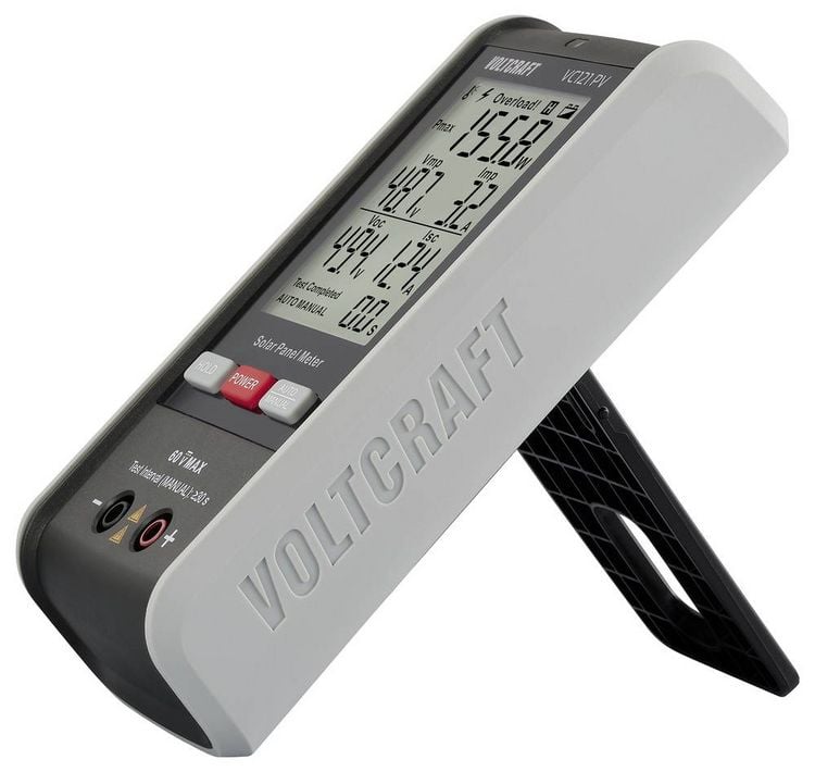 Produktbild: VOLTCRAFT VC121 PV Solar-Panel-Messger&auml;t bis 800W Anzeige Strom Spannung Leistung Kurzschluss