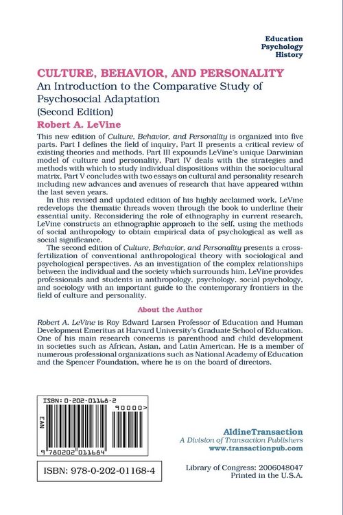 Produktbild: Culture, Behavior, and Personality