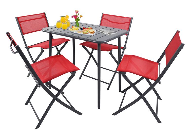 Produktbild: 5 tlg. Bistroset Balkonset Gartenset Sumila 80x55