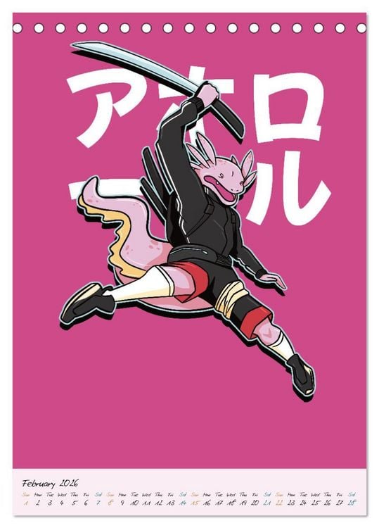Produktbild: Dangerous Animal Samurai (Desk Calendar 2026 DIN A5 portrait), CALVENDO 12 Month DeskCalendar