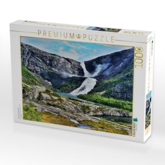 Produktbild: CALVENDO Puzzle Norwegen Wasserfall | 1000 Teile Lege-Gr&ouml;&szlig;e 64x48cm Foto-Puzzle f&uuml;r gl&uuml;ckliche Stunden