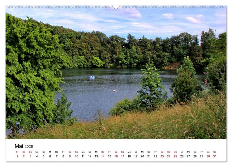 Produktbild: Sehenswertes in der Eifel - Die sch&ouml;nsten Maare (hochwertiger Premium Wandkalender 2026 DIN A2 quer), Kunstdruck in Hochglanz