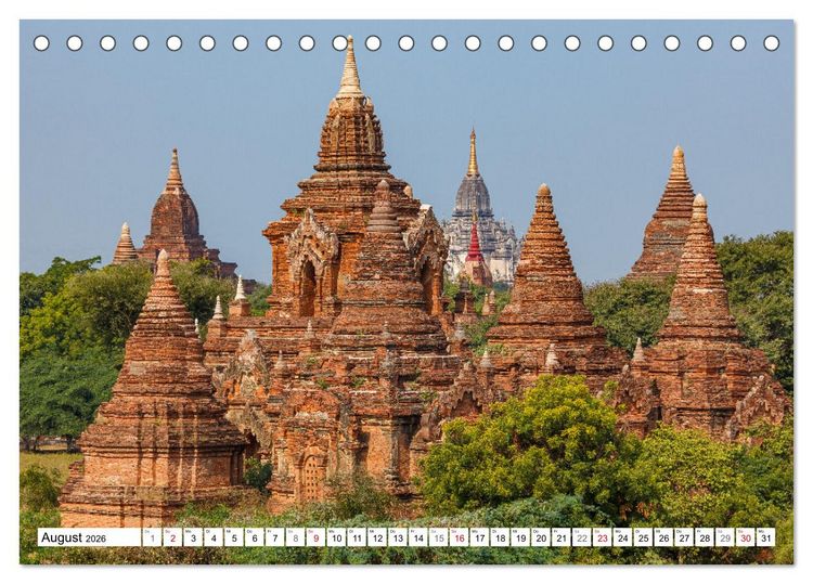 Produktbild: WUNDERVOLLES BAGAN (Tischkalender 2026 DIN A5 quer), CALVENDO Monatskalender