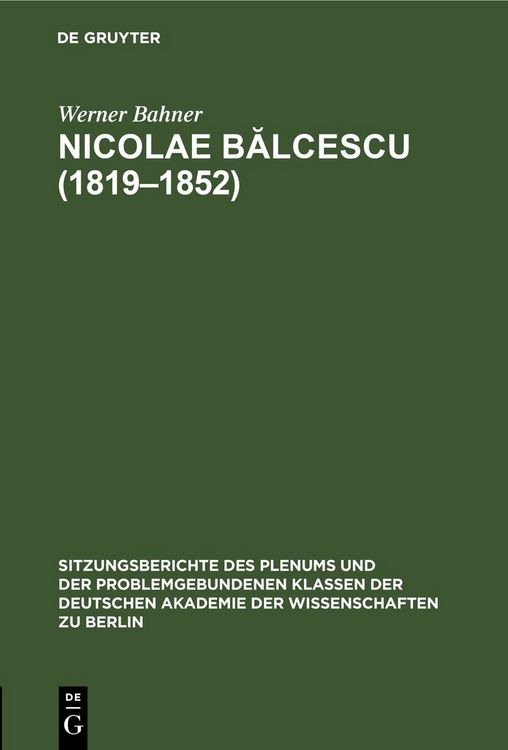 Produktbild: Nicolae Bălcescu (1819&ndash;1852)