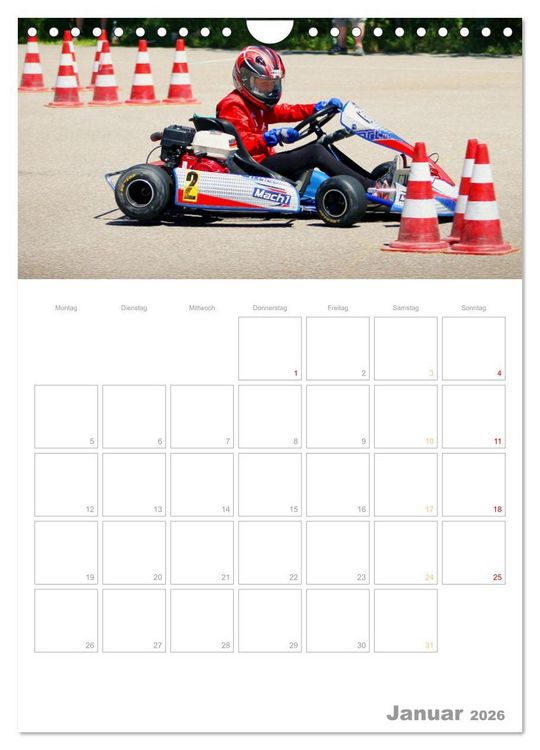 Produktbild: Slalomkart - Gas, Gas, Vollgas! 2026 (Wandkalender 2026 DIN A4 hoch), CALVENDO Monatskalender