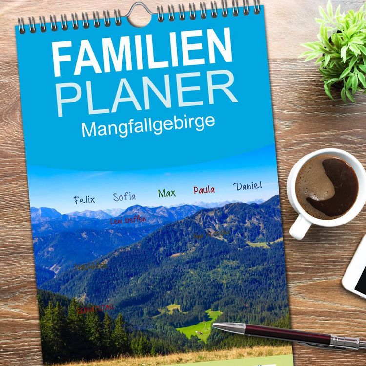 Produktbild: Familienplaner 2026 - Mangfallgebirge mit 5 Spalten (Wandkalender, 21 x 45 cm) CALVENDO