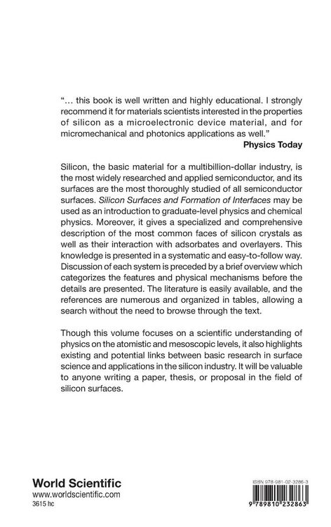 Produktbild: Silicon Surfaces & Formation Of...