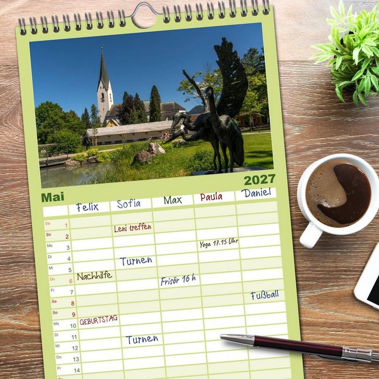 Produktbild: Familienplaner 2027 - Oberstdorf und Umgebung mit 5 Spalten (Wandkalender, 21 x 45 cm) CALVENDO
