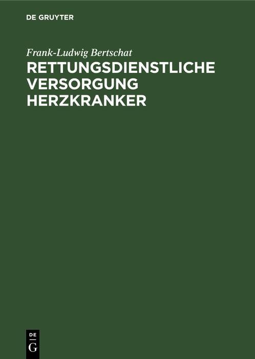 Produktbild: Rettungsdienstliche Versorgung Herzkranker