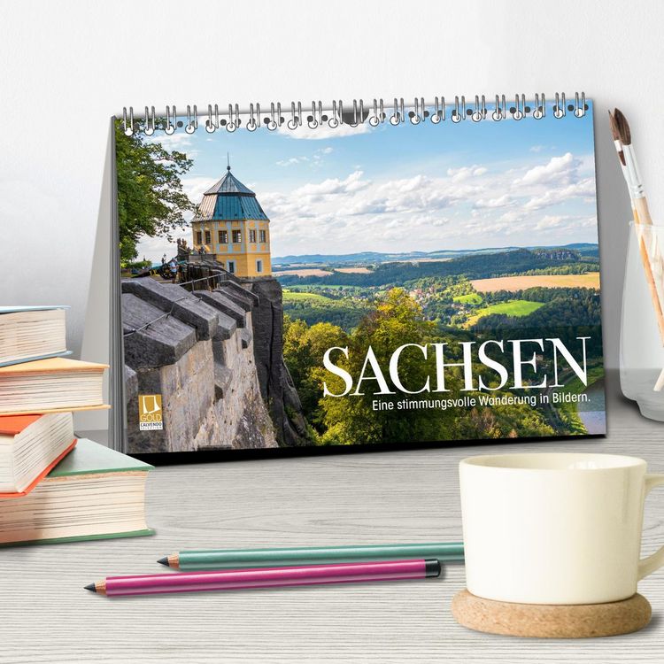 Produktbild: Sachsen - Eine stimmungsvolle Wanderung in Bildern (Tischkalender 2026 DIN A5 quer), CALVENDO Monatskalender
