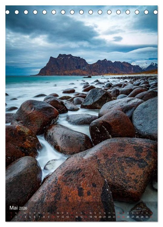 Produktbild: Mystische Lofoten (Tischkalender 2026 DIN A5 hoch), CALVENDO Monatskalender