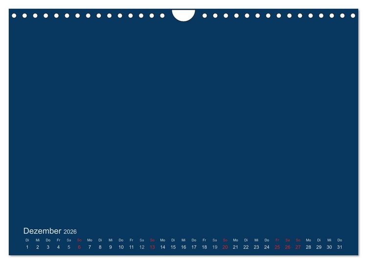 Produktbild: Bastelkalender - Dunkelblau (Wandkalender 2026 DIN A4 quer), CALVENDO Monatskalender
