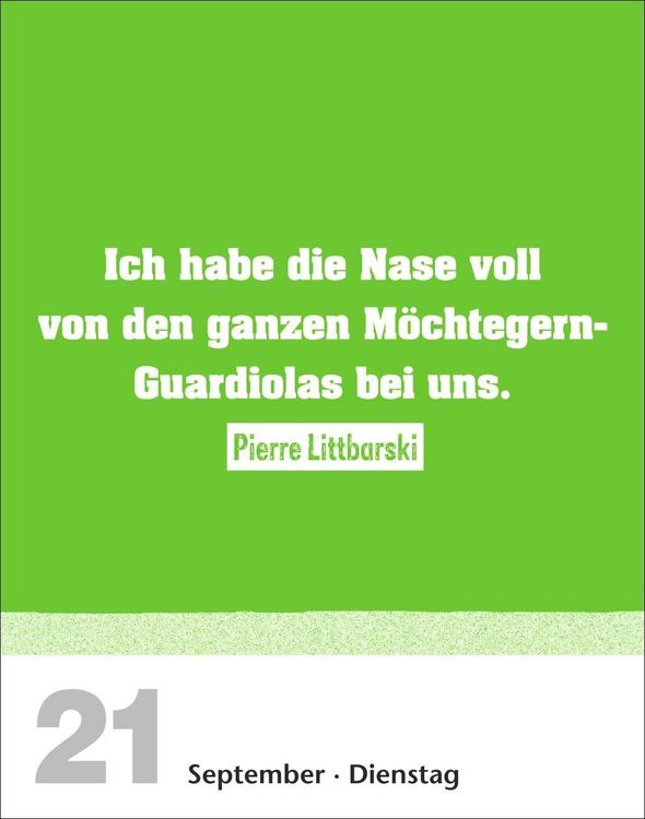 Produktbild: Lattenknaller Tagesabrei&szlig;kalender 2027 - Die witzigsten Fu&szlig;ballerspr&uuml;che